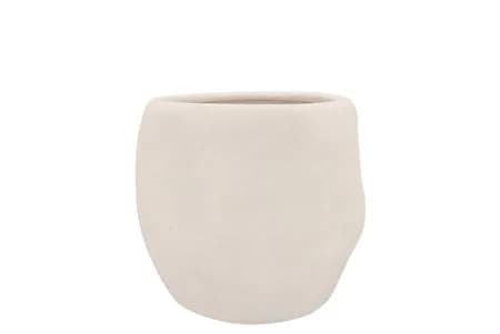 Tegla: Lisboa White Pot 14x14x13cm