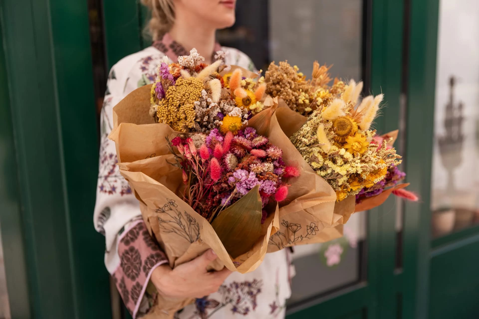 Buket od suhog cvijeća: Dried Flower Bouquet - M