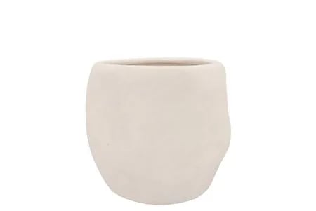 Tegla: Lisboa White Pot 14x14x13cm